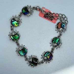 Beautiful Silver Beetle Design Bracelet